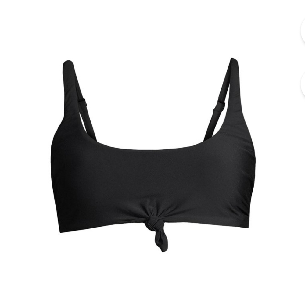SOCIAL ANGEL BLACK TIE FRONT TOP